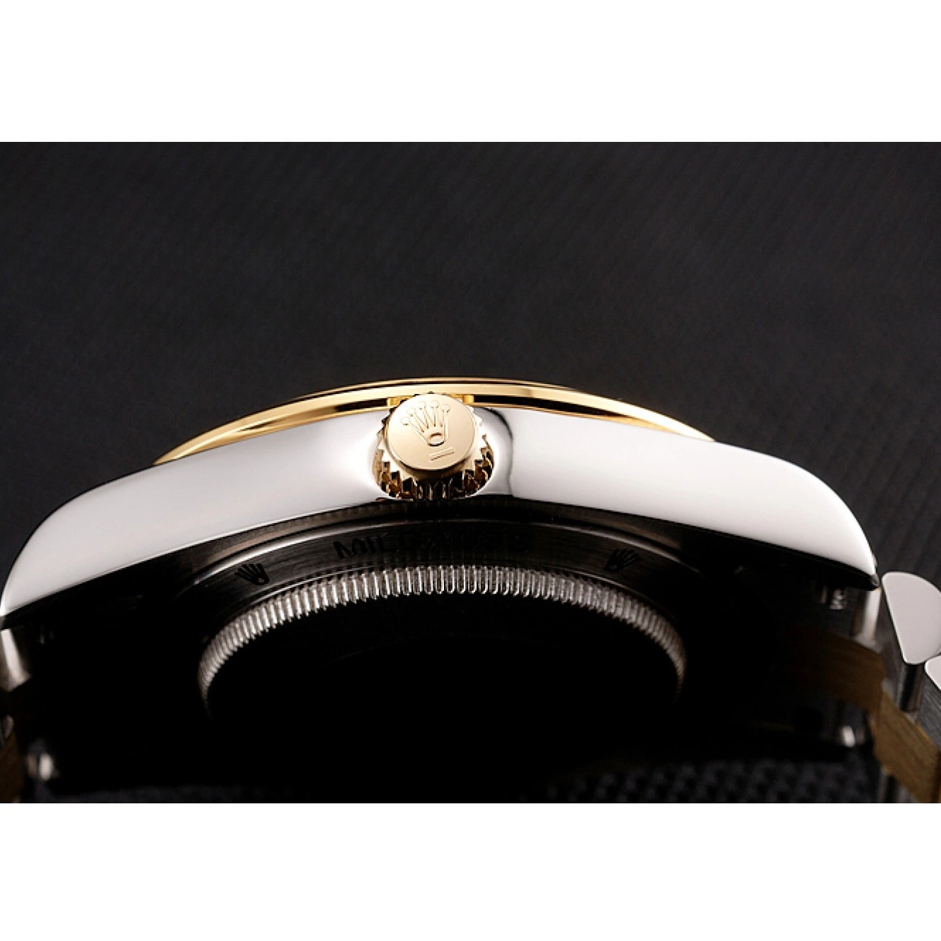 Good copy rolex watches Dial Black 1454105 Rolex Two Day-Date Rubies And Diamonds Bracelet Swiss Tone 0717